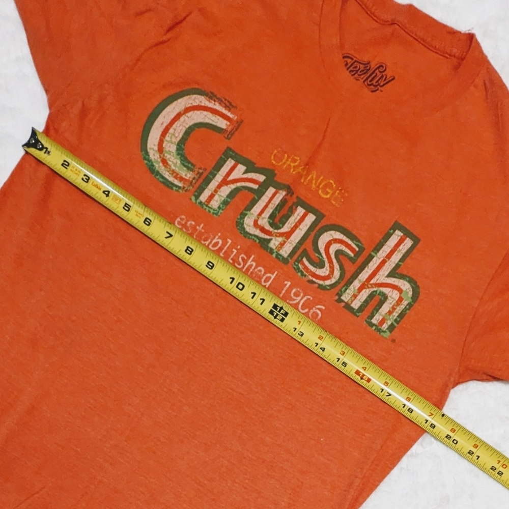 Tee Luv Orange Crush Soda Pop Graphic Tee T-shirt Poly Cotton Vtg Medium - Picture 3 of 7